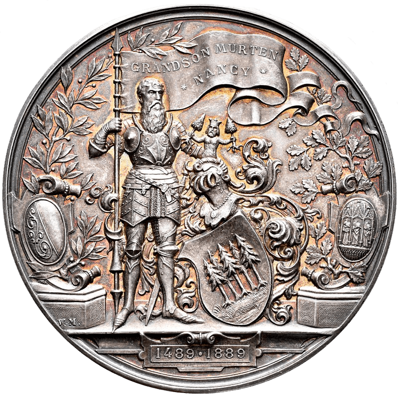 Zürich, Silbermedaille 1889, Hans Waldmann, Revers