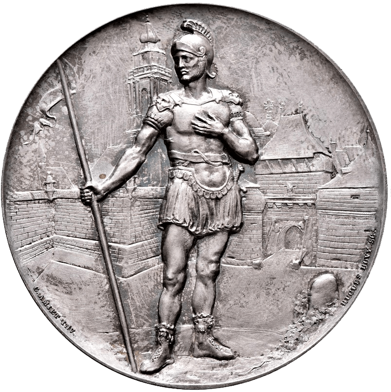 Schweiz, Kantonal-Schützenfest Solothurn, Silbermedaille 1895, Avers