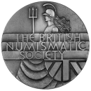 Round medal depicting Britannia with trident and helmet, inscribed 'THE BRITISH NUMISMATIC SOCIETY'