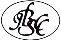 Decorative black calligraphic monogram inside a bordered oval (initials intertwined).