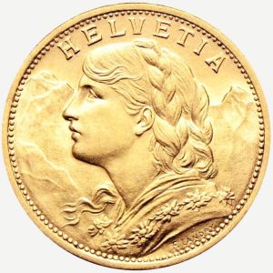 Schweiz, 20 Franken 1897 Gondo-Gold, Avers