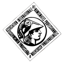 Diamond logo featuring a female profile wearing a helmet inside a circle, with text of an international professional association around the edge.